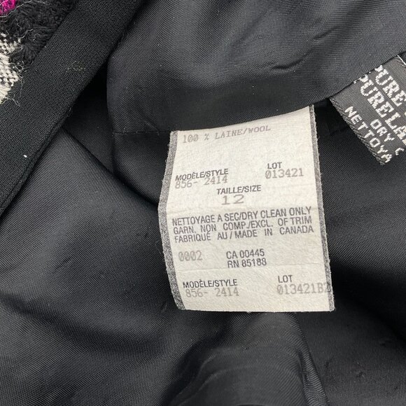 Louben Bracelet Sleeve Bold Houndstooth Tweed Lined VTG Jacket Pink Accents 12 - Picture 9 of 12